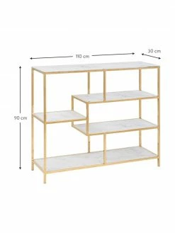 Étagère aspect marbre Aruba, larg. 110 x haut. 90 cm 8 Étagère aspect marbre Aruba, larg. 110 x haut. 90 cm -furniture Soldes Etagere aspect marbre Aruba 2