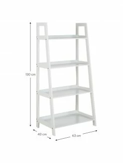 Étagère basse, blanche Wally, larg. 63 x haut. 130 cm 9 Étagère basse, blanche Wally, larg. 63 x haut. 130 cm -furniture Soldes Etagere basse blanche Wally 3