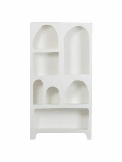 Étagère blanche Zacun, larg. 95 x haut. 180 cm