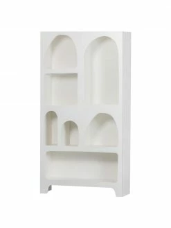 Étagère blanche Zacun, larg. 95 x haut. 180 cm -furniture Soldes Etagere blanche Zacun 3