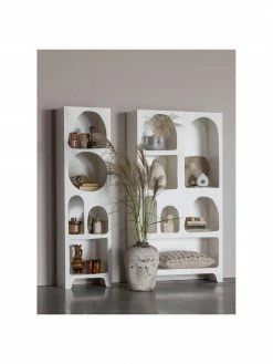 Étagère blanche Zacun, larg. 95 x haut. 180 cm -furniture Soldes Etagere blanche Zacun 4