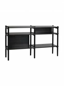 Rowico Étagère bois de chêne noir Holton, larg. 140 x haut. 81 cm