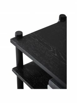 Rowico Étagère bois de chêne noir Holton, larg. 140 x haut. 81 cm -furniture Soldes Etagere bois de chene noir Holton 4