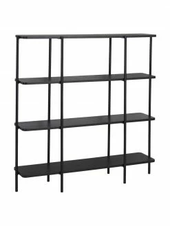 Étagère bois et métal noir Lyllo, larg. 121 x haut. 121 cm