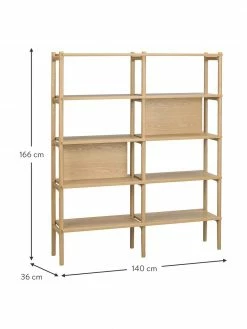 Rowico Etagère chêne Holton, larg. 140 x haut. 166 cm 8 Rowico Etagère chêne Holton, larg. 140 x haut. 166 cm -furniture Soldes Etagere chene Holton 2