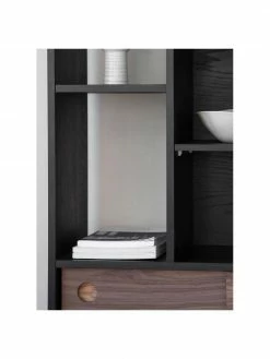 Étagère en bois avec 2 portes coulissantes Barbican, larg. 90 x haut. 160 cmSeulement 1 produit disponible -furniture Soldes Etagere en bois avec 2 portes coulissantes Barbican 3