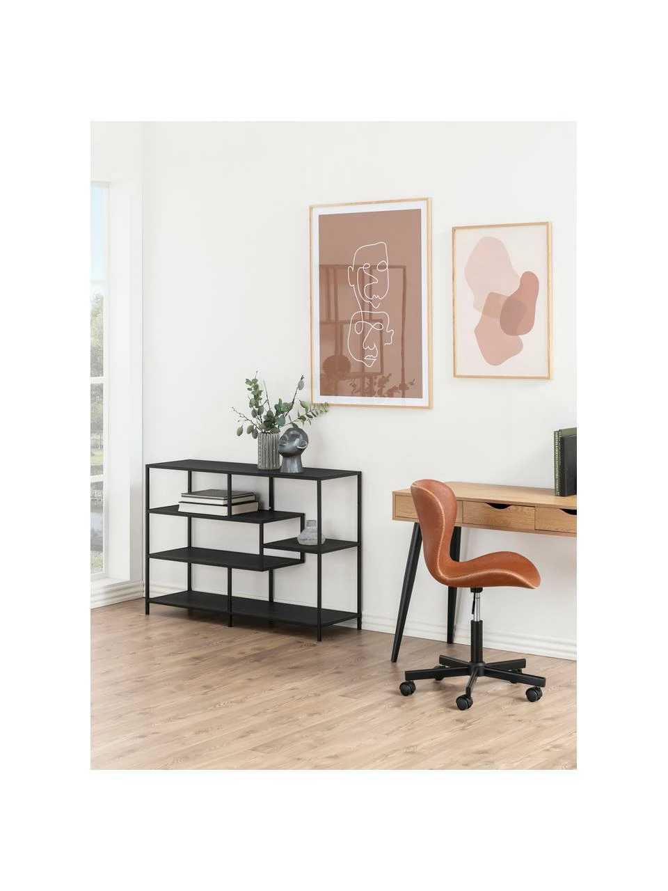 Étagère en bois et métal Seaford, larg. 114 x haut. 78 cm 2 Étagère en bois et métal Seaford, larg. 114 x haut. 78 cm – Image 2