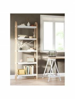 Umbra Étagère en métal avec cadre en bois Bellwood, larg. 61 x haut. 170 cm -furniture Soldes Etagere en metal avec cadre en bois Bellwood 11