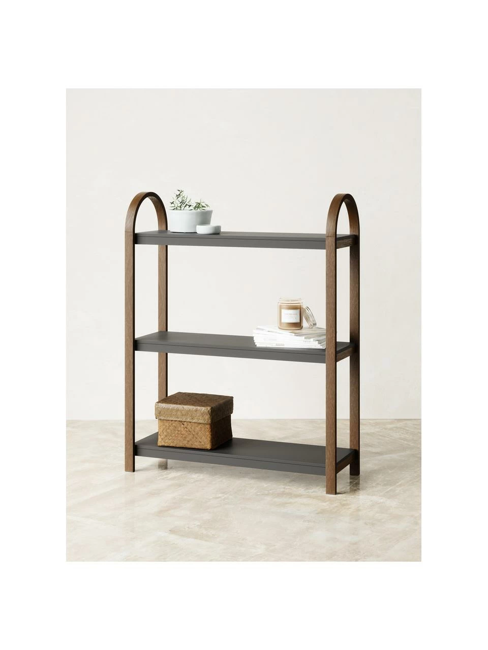 Umbra Étagère en métal avec cadre en bois Bellwood, larg. 72 x haut. 90 cm 2 Umbra Étagère en métal avec cadre en bois Bellwood, larg. 72 x haut. 90 cm – Image 2