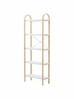 Umbra Étagère en métal avec cadre en bois Bellwood, larg. 61 x haut. 170 cm