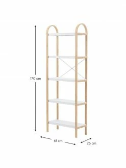 Umbra Étagère en métal avec cadre en bois Bellwood, larg. 61 x haut. 170 cm -furniture Soldes Etagere en metal avec cadre en bois Bellwood 8