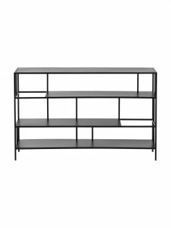 Westwing Collection Étagère en métal noir Sheldon, larg. 120 x haut. 74 cm -furniture Soldes Etagere en metal noir Sheldon 3