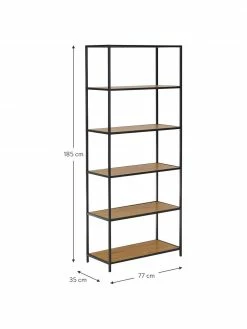 Étagère haute industrielle Seaford, larg. 77 x haut. 185 cm -furniture Soldes Etagere haute industrielle Seaford 2