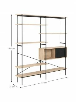 Étagère industrielle Angus, larg. 172 x haut. 188 cm -furniture Soldes Etagere industrielle Angus 2