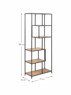 Étagère industrielle en bois et métal Seaford, larg. 77 x haut. 185 cm -furniture Soldes Etagere industrielle en bois et metal Seaford 13