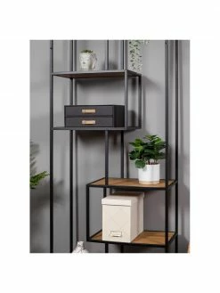 Étagère industrielle en bois et métal Seaford, larg. 77 x haut. 185 cm -furniture Soldes Etagere industrielle en bois et metal Seaford 15