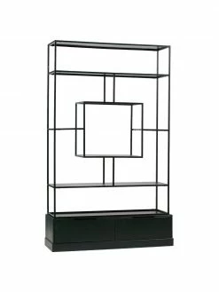 Etagère industrielle en métal Fons, larg. 126 x haut. 204 cm