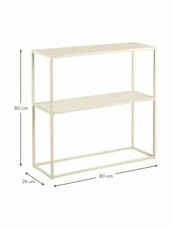 Westwing Collection Étagère industrielle en métal beige avec tablette Neptun, larg. 80 x haut. 80 cm -furniture Soldes Etagere industrielle en metal beige avec tablette Neptun 4