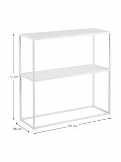 Westwing Collection Étagère industrielle en métal blanc avec tablette Neptun, larg. 80 x haut 80 cm -furniture Soldes Etagere industrielle en metal blanc avec tablette Neptun 3