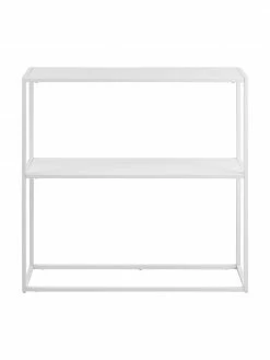 Westwing Collection Étagère industrielle en métal blanc avec tablette Neptun, larg. 80 x haut 80 cm -furniture Soldes Etagere industrielle en metal blanc avec tablette Neptun 4