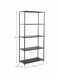 Westwing Collection Étagère industrielle en métal noir Neptun, larg. 70 x prof. 150 cmSeulement 1 produit disponible -furniture Soldes Etagere industrielle en metal noir Neptun 6