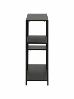 Westwing Collection Étagère industrielle en métal noir avec espaces de rangement Neptun, larg. 80 x haut. 86 cm -furniture Soldes Etagere industrielle en metal noir avec espaces de rangement Neptun 5