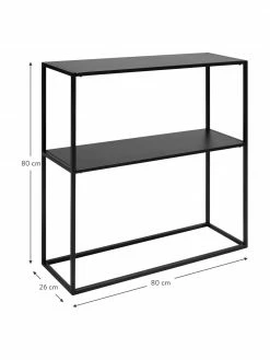 Westwing Collection Étagère industrielle en métal noir avec tablette Neptun, larg. 80 x haut 80 cm -furniture Soldes Etagere industrielle en metal noir avec tablette Neptun 3