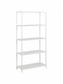 Westwing Collection Étagère industrielle métal blanc Neptun, larg. 70 x haut. 150 cm