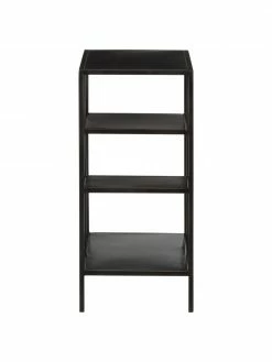 Nordal &Eacute;tag&egrave;re industrielle m&eacute;tal noir Display, larg. 50 x haut. 74 cmDisponibilité limitée -furniture Soldes Etagere industrielle metal noir Display 4