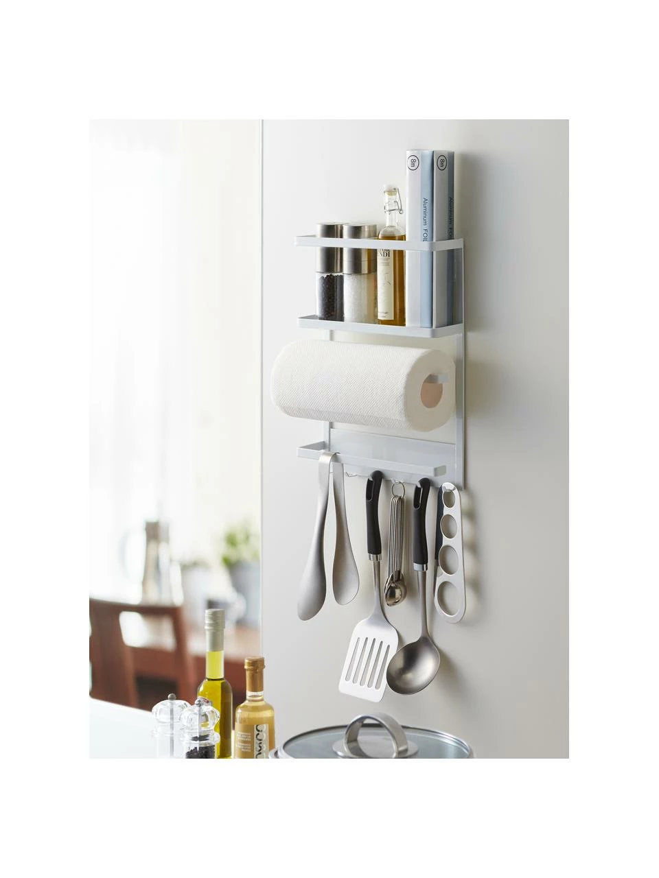 Yamazaki Étagère latérale magnétique blanche Tower, larg. 25 x long. 34 cm 2 Yamazaki Étagère latérale magnétique blanche Tower, larg. 25 x long. 34 cm – Image 2