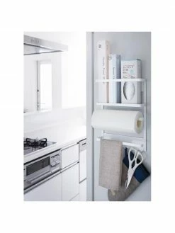 Yamazaki Étagère latérale magnétique blanche Tower, larg. 25 x long. 34 cm 8 Yamazaki Étagère latérale magnétique blanche Tower, larg. 25 x long. 34 cm -furniture Soldes Etagere laterale magnetique blanche Tower 2