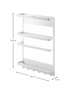 Yamazaki Étagère latérale magnétique blanche Tower, larg. 25 x long. 34 cm 9 Yamazaki Étagère latérale magnétique blanche Tower, larg. 25 x long. 34 cm -furniture Soldes Etagere laterale magnetique blanche Tower 3