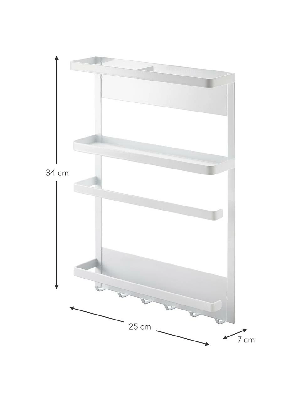 Yamazaki Étagère latérale magnétique blanche Tower, larg. 25 x long. 34 cm 4 Yamazaki Étagère latérale magnétique blanche Tower, larg. 25 x long. 34 cm – Image 4