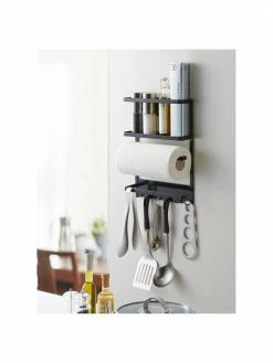 Yamazaki Étagère latérale magnétique noir Tower, larg. 25 x long. 34 cm 8 Yamazaki Étagère latérale magnétique noir Tower, larg. 25 x long. 34 cm -furniture Soldes Etagere laterale magnetique noir Tower 2