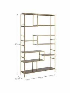 Kare Design Étagère moderne métal laitonné Loft, larg. 115 x haut. 195 cmSeulement 1 produit disponible -furniture Soldes Etagere moderne metal laitonne Loft 2