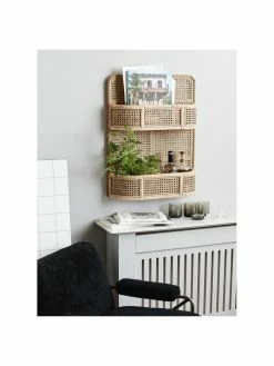 Nordal Étagère murale avec cannage Lucca, larg. 55 x haut. 70 cm -furniture Soldes Etagere murale avec cannage Lucca 2