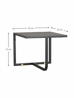 Rowico Étagère murale avec crochets métal noir Malone, larg. 32 x haut. 27 cm 7 Rowico Étagère murale avec crochets métal noir Malone, larg. 32 x haut. 27 cm -furniture Soldes Etagere murale avec crochets metal noir Malone 2