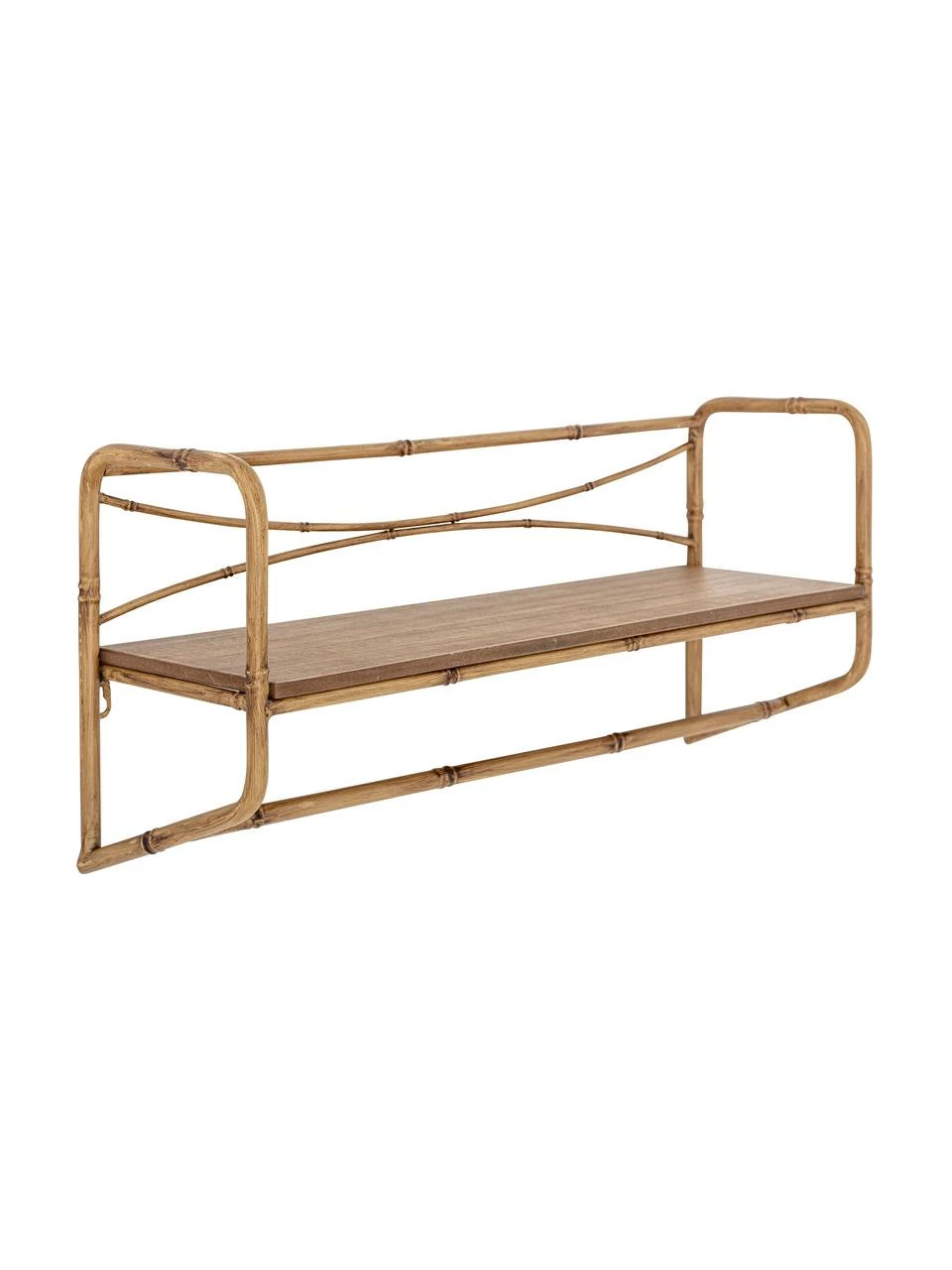 Bloomingville Étagère murale bambou Rod, larg. 63 x haut. 28 cm 1 Bloomingville Étagère murale bambou Rod, larg. 63 x haut. 28 cm