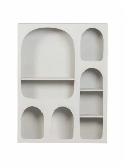 Étagère murale bois de pin gris clair Barney, larg. 60 x long. 80 cm