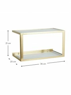 Nordal Étagère murale couleur dorée Nera, larg. 36 x haut. 20,5 cm -furniture Soldes Etagere murale couleur doree Nera 2