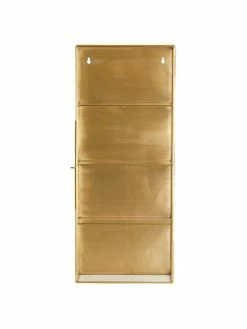 Nordal Étagère murale dorée avec tablettes en verre Ada, larg. 25 x haut. 60 cmSeulement 1 produit disponible