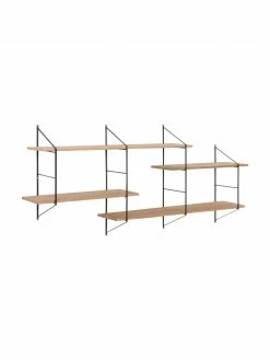 Étagère murale en bois et métal Belfast, larg. 191 x haut. 79 cm