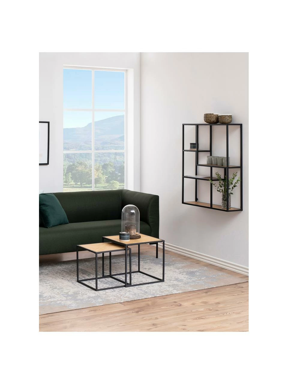 Étagère murale en bois et métal Seaford Zig, larg. 75 x haut. 91 cm 2 Étagère murale en bois et métal Seaford Zig, larg. 75 x haut. 91 cm – Image 2