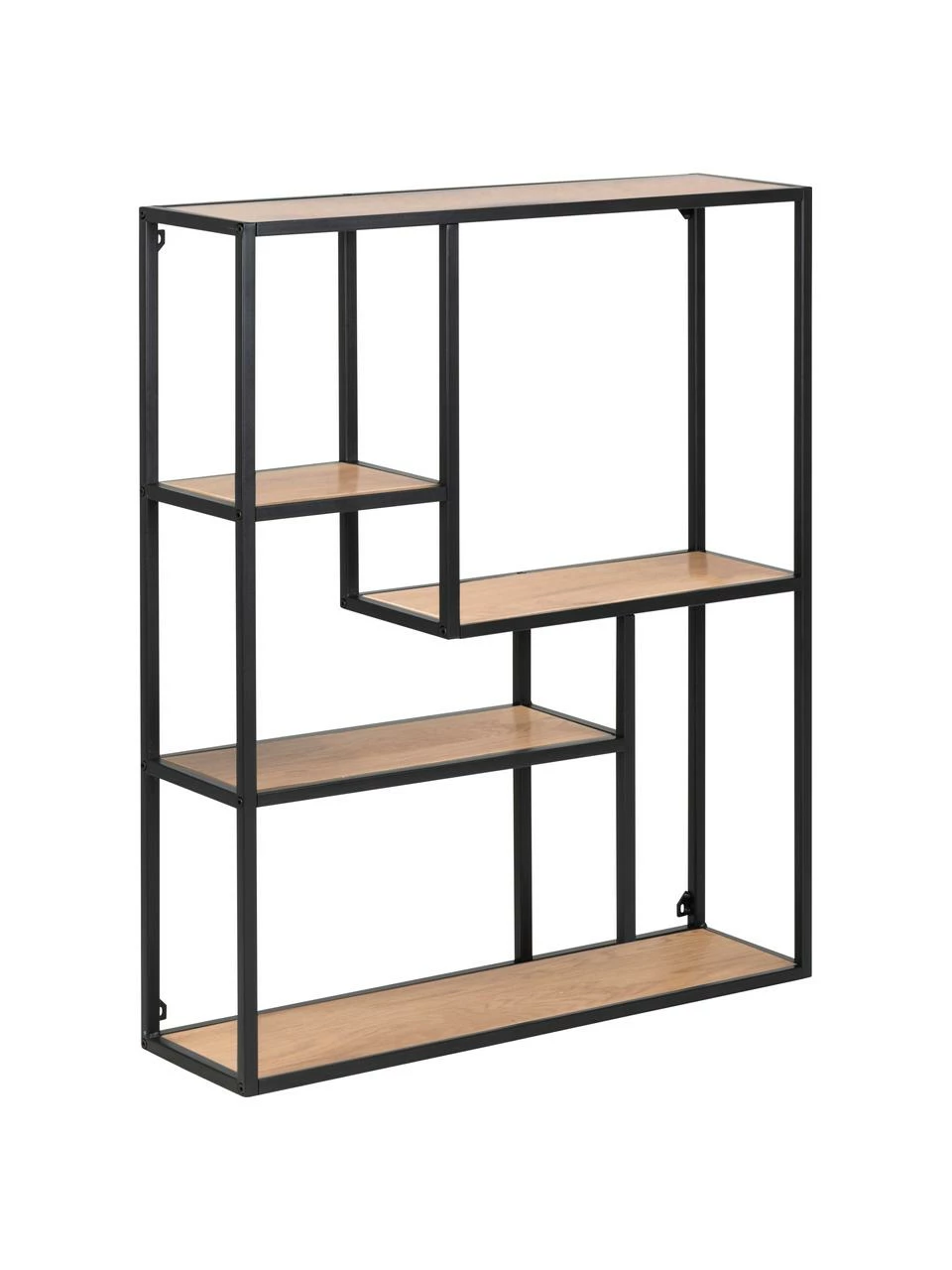 Étagère murale en bois et métal Seaford Zig, larg. 75 x haut. 91 cm 1 Étagère murale en bois et métal Seaford Zig, larg. 75 x haut. 91 cm