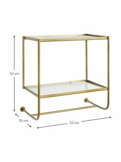 Étagère murale en métal doré Thelma, larg. 53 x haut. 52 cm -furniture Soldes Etagere murale en metal dore Thelma 2