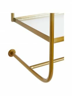 Étagère murale en métal doré Thelma, larg. 53 x haut. 52 cm -furniture Soldes Etagere murale en metal dore Thelma 3