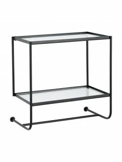 Étagère murale en métal noir Thelma, larg. 53 x haut. 51,5 cm