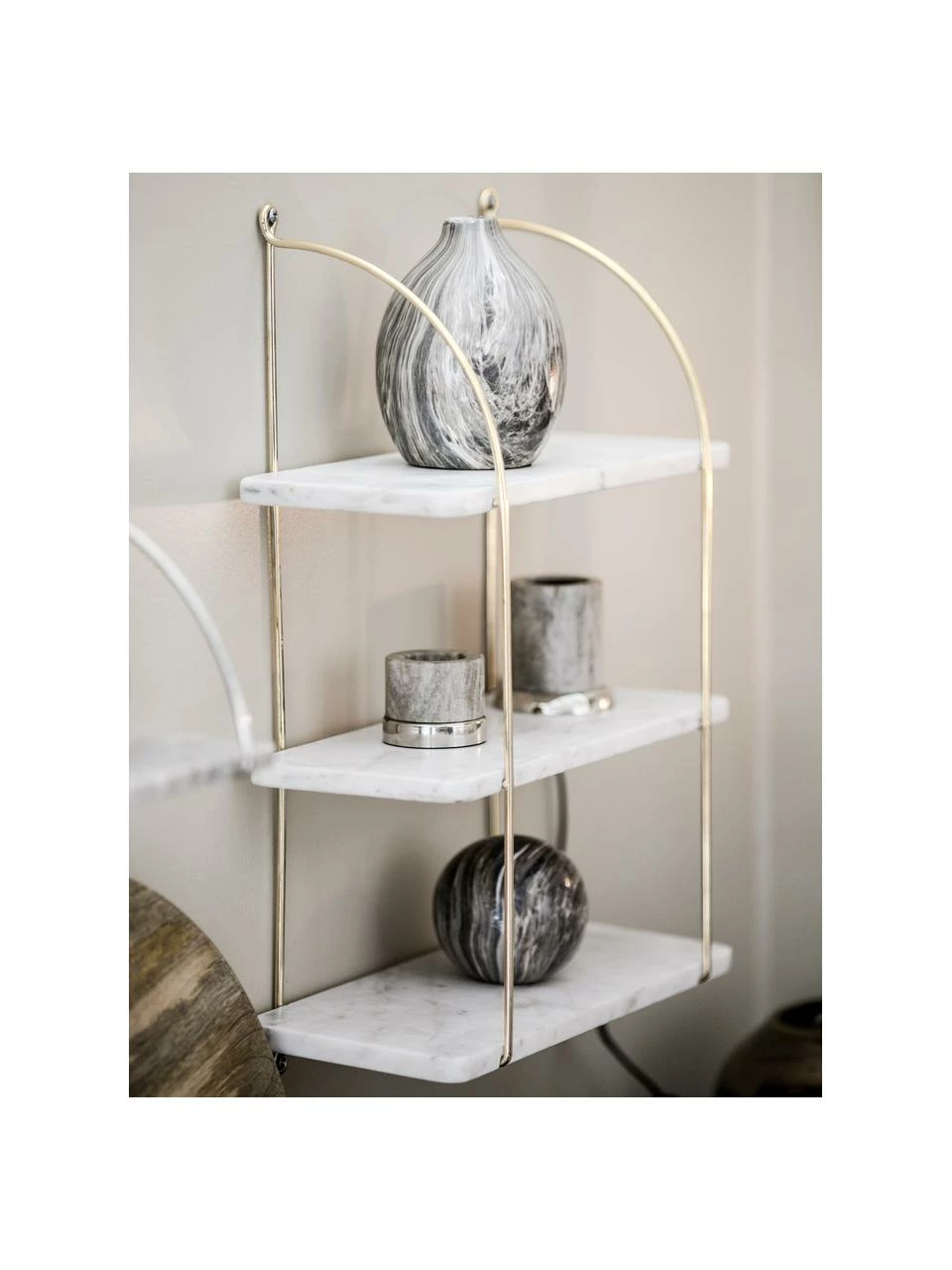Étagère murale marbre Porter, larg. 40 x haut. 58 cm 4 Étagère murale marbre Porter, larg. 40 x haut. 58 cm – Image 4