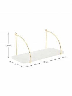 Étagère murale marbre Porter, larg. 40 x haut. 18 cm -furniture Soldes Etagere murale marbre Porter 2