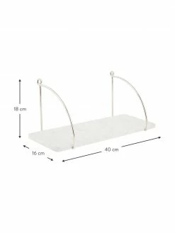 Étagère murale marbre Porter, larg. 40 x haut. 18 cm -furniture Soldes Etagere murale marbre Porter 8